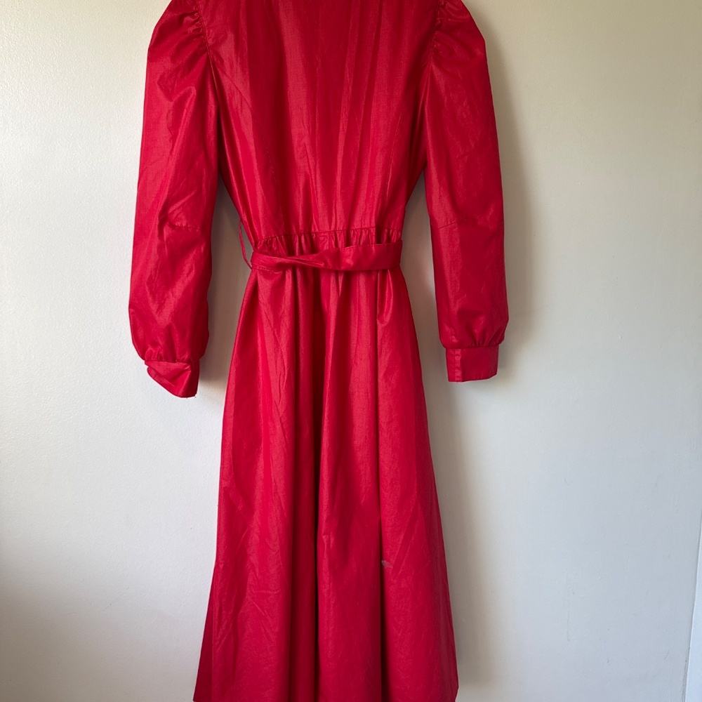 Vintage  BRAETAN  made in Hong Kong red tie waist coat button front - Picture 8 of 13